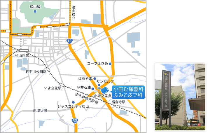 小田ひ尿器科　地図